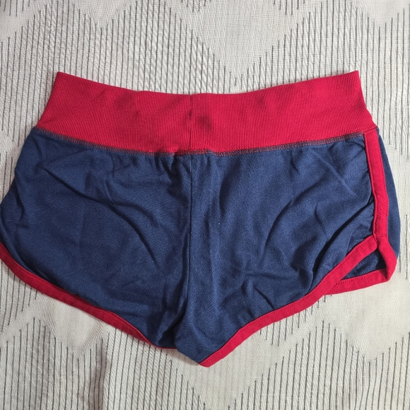 Hello Kitty Shorts ~ Women's M Blue Red Drawstring Sanrio Y2K Booty Shorts - Picture 4 of 8
